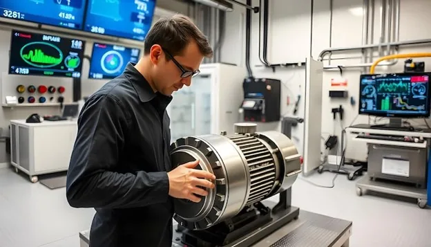 Engineer checking VFD drive and motor setup